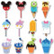 BOpusail 12Pcs Summer Ice Cream Mouse Cruise Door Magnets Cartoon Style Ice Cream Cruises Door Decals Decor Refrigerator Garage Door Magnet Waterproof Magnetic Sticker for Holiday Carnival Ships Cabin