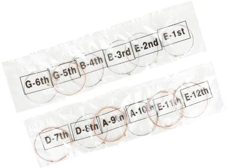 Vaguelly 12stücke Gitarrensaiten Austauschen Ersatzsaiten Für Akustikgitarren Langlebige Musiksaiten Für Gitarre Gitarrenteile Zubehör Für Folkgitarren Gitarrensaitenpaket