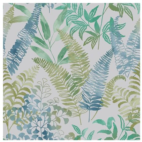 Superfresco Easy Temptation Aqua Wallpaper | Paste the Wall | Blue Leaves | Eco-Friendly