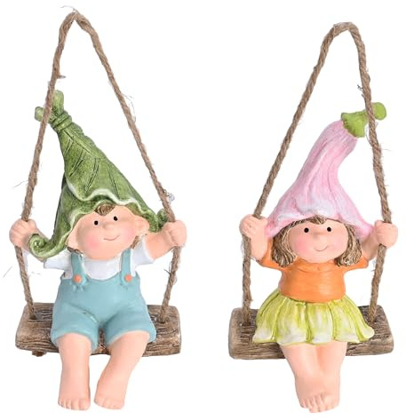 TERESA'S COLLECTIONS Garden Ornaments Outdoor, Lovely Fairy Garden Decorations, Waterproof Resin Ornaments, Garden Decorations Gifts,15 CM