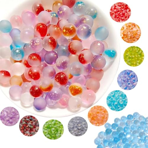 Jiahuade 100 Stück Murmeln Bunt Glasmurmeln,10mm Murmeln Glas