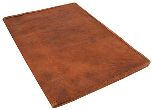 Gusti Buchhülle Leder - Brenda Damen und Herren Buchhülle Buchumschlag Braun Leder Vintage