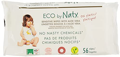Eco by Naty Lingettes sensibles à l'aloe vera 56 pièces