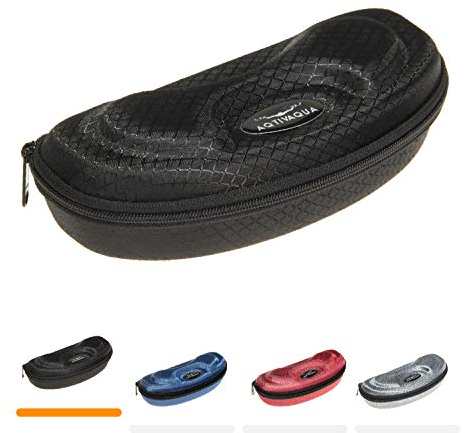 AqtivAqua Brillenetui Hardcase für Schwimmbrille Sonnenbrille Brille (Farbe Schwarz)
