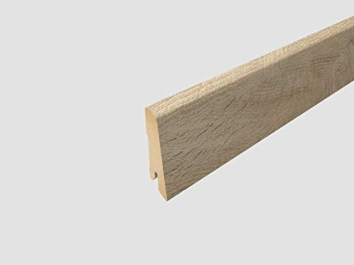 EGGER Home Sockelleiste hell braun L385 Fußleiste | Bodenleiste 2,4m passt zu EHD001 Eiche sägerau braun