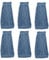 KLEEN HANDLER HEAVY DUTY Commercial Mop Head Replacement, Wet Industrial Blue Cotton Looped End String Cleaning Mop Head Refill (Pack of 6)