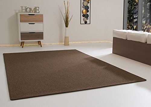 Steffensmeier Schlingenteppich Meddon, Esszimmer, Flur, für Haustiere geeignet in Braun, GUT Siegel Zertifiziert, Größe: 100x200 cm