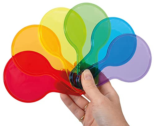 TickiT 73109 Translucent Colour Mixing Paddles - 6 Colours, Primary & Secondary.