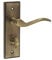 Jedo Ronda Suite Door Handle On Bathroom Backplate - Antique Brass