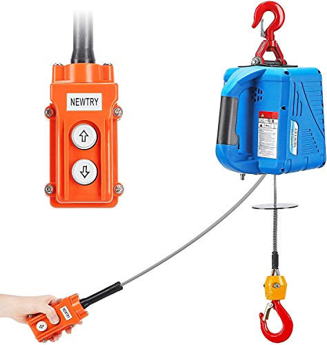 NEWTRY 661LBS ascensor eléctrico grúa del alzamiento de 220V 1500W 11,8 millones de control por cable Cabrestante eléctrico de grúas de techo Multicolor