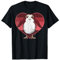 Star Wars The Last Jedi Porg Striped Heart Portrait T-Shirt