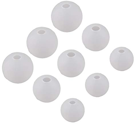 Supvox Silikon Form Resin DIY Kugel Runde Silikonharz Form Epoxy Sphere Resin Molds DIY Handwerk für Schmuck Blumenmuster Kerze Seife und Dekorationen 9 Stück (20mm 25mm 30mm)