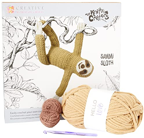 KNITTY CRITTERS KC606 Sloth Sammi Faultier, sand