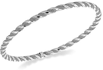 Tuscany Silver Damen-Armreif aus Sterlingsilber mit gebogen Sternenstaub (4 mm)