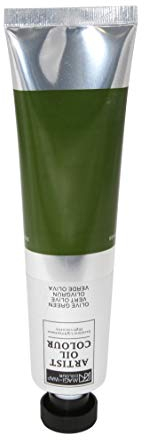 Artist Ölfarbe, 200 ml Großtube in 30 Farben, feine Künstlerqualität (23-olivgrün)