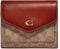 COACH Color-Block beschichtetes Canvas Signature Wyn Kleine Geldbörse, B4/Tan Rust, Einheitsgröße, Wyn Geldbörse mit farbblockbeschichtetem Segeltuch, klein