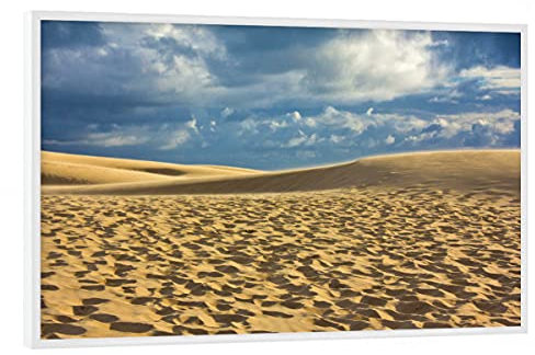 artboxONE Poster mit weißem Rahmen 30x20 cm Natur Dune du Pilat - Bild Frankreich aussichtspunkt düne