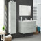Dmora - Mobile colonna Alexandria, Mobile per bagno a 2 ante, Armadio pensile sospeso con 2 ripiani, 30x25h150 cm, Grigio cemento