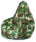 Green Bean Sitzsack mit Rückenlehne 80x70x90cm - Gaming Chair mit 230L Füllung Kuschelig Weich Waschbar - Bean Bag Bodenkissen Lounge Sitzhocker Relax-Sessel Gamer Gamingstuhl Camouflage Grün