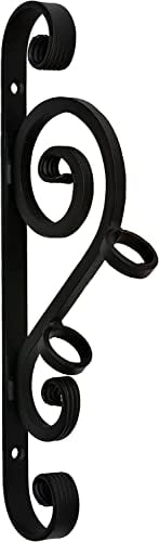MORIA DESIGN Fahnenhalter Wand 4 x 14,5 x 36 cm | Fahnenstange für Hauswand und Balkongeländer | stabil Fahnenmast mit Halterung | Zubehör für Haus, Garten, Balkon & Garage | (Schwarz 1-Fach)