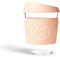Neon Kactus Glass Coffee Cup | Reusable Glass Cup with Lid for Home or On the Go | Travel Coffee Cup | For Hot & Cold Drinks | Durable, Non-Permeable, Non-Slip, Splash-Proof | Paradise Peach, 12oz