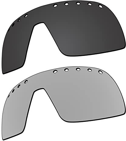 EZReplace Ersatzgläser für Oakley Sutro belüftet – Stil A Sonnenbrille (polarisierte Gläser) – passend für Oakley Sutro belüftet – Stil A Rahmen (Carbon Black + Metal Silver), Carbon Black + Metal
