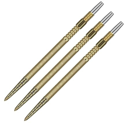 Target Darts Swiss Point DX Dart Points (3 Pack Set of Tips) 26mm, Gold - Change Dart Swiss Point, Profi Dart Zubehör, SP Dart Tip Removal