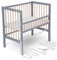 FabiMax Baby Beistellbett für Boxspringbett, TÜV geprüft 2022, Buche massiv grau/Natur, inkl. Matratze Air