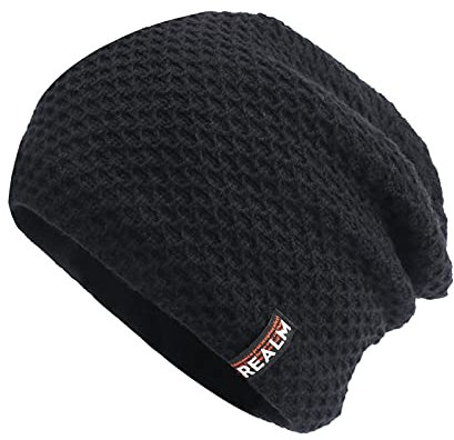 TianWlio Winter Grobstrick Mütze mit Fleecefutter Thick Unisex Herren Lined warm hat Strick Winter Baseball Mützen Winter BeanieMütze Strickmütze Wintermütze