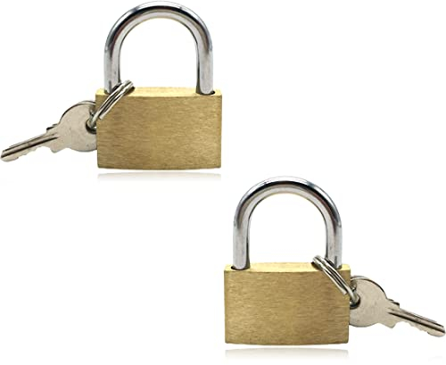 XPEX Lot de 2 Cadenas Casier avec 3 Clés, 30 mm Cadenas Valise, Cadenas Clé,Cadenas valise avion,petit cadenas,pour sacs de voyage, valise, Armoires, Casiers