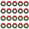 BOFUNX 20Stk. Mini Weihnachtskranz Miniatur Kränze Künstliche Mini Bowknot Türkranz Puppenhaus Zubehör Puppenstube Dekoration