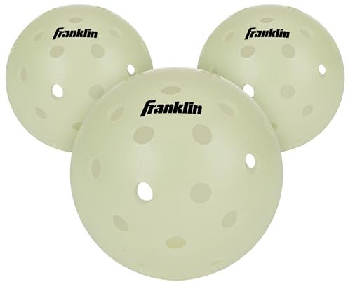 Franklin Sports GITD Pickleballs – 3er-Pack, Glow in The Dark, 74MM