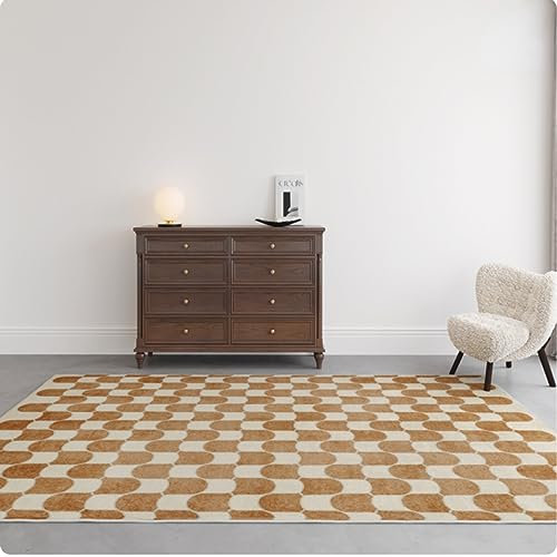 UNOMAK Farbe Schachbrett Karierte Teppiche Wohnzimmer Dekoration Große Teppiche Für Schlafzimmer Dekor Teppich Waschbar Teppich Fußmatten Für Zu Hause 80X150CM