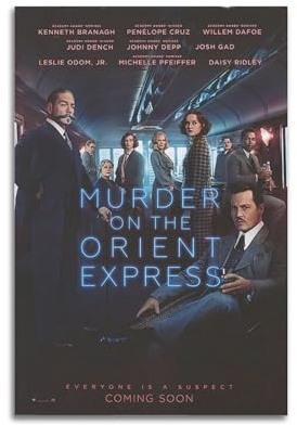 VZRSQZK Filmposter Mord im Orient Express, dekoratives Gemälde, Leinwand-Wandposter und Kunstdruck, modernes Familienschlafzimmer-Dekor-Poster, 20 x 30 cm