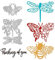GLOBLELAND Blumen Schmetterling Metallstanzformen Biene Libelle Stanzformen Metallschablonen Metallstanzformen Für Die Kartenherstellung Prägewerkzeug Schablone Scrapbooking DIY Bastelalbum