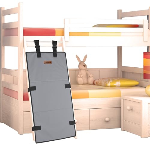 TOHONFOO Etagenbett-Leiterabdeckung – Kinder-Etagenbett-Leiterschloss – Grau, 31x15in, Modern, Oxford Weave, Polypropylen