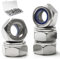 Vifmy 90 Pack M8-1.25mm Nylon Insert Locknuts,304 Stainless Steel A2-70 Lock Nuts,Standard Metric Thread Nylock Nuts for Bolts