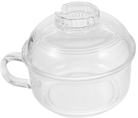 ABOOFAN Bol Verre Avec Couvercle Pratique Bol à Soupe Multifonction Ustensiles De Cuisine Pour Maison Et Fêtes