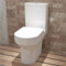 Huibathroom Rimless Round Soft Close Seat White Close Coupled Toilet WC Pan Cistern