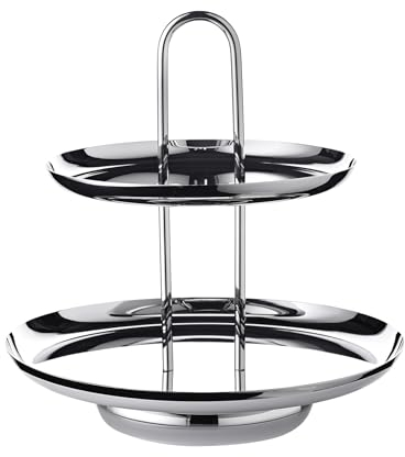 EDZARD Etagere Apus (Höhe 28 cm, 2-stöckig), Edelstahl hochglanzpoliert
