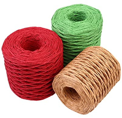 3 Rollen Geflochtenes Papierband Dekorative Papierschnur Für Bastelarbeiten Und Geschenkverpackung Bio Und Recycelbar