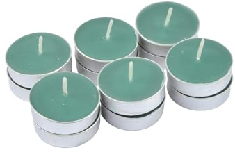 Homéa, Set de 12 Bougies Chauffe-Plat Essentiel Parfum The Vert