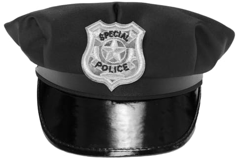 iiniim Erwachsene Polizeimütze Party Militär Hut Cop Cap Kapitän Kappe Polizeihut Polizei Uniform Zubehör Rollenspiel Halloween Party Typ B One Size