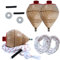 Janster® Confezione da 3 pezzi di legno per bambini - trottole per bambine - monacha in legno - tromba - regalo per bambini - Spinners - Perinola - Confezione di 3 trottole - Trombi con corda e