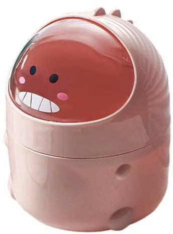 Woedpez Cartoon Dinosaur Trash Can Desk Small Bin Kitchen Bin Keep Your Space Neat