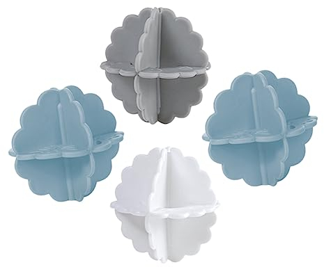 COLLBATH 4pezzi Palline Lavaggio Bucato Lavatrice Intreccio in Pp Riutilizzabili Per Pulizia Tessuti e Rimozione Lint