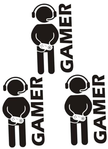 JOINPAYA 3stücke Gamer Wandsticker Abnehmbarer Pvc Wandaufkleber Für Kreative Wandgestaltung Im Jugendzimmer Gaming Bereich Und Wohnraumdekoration