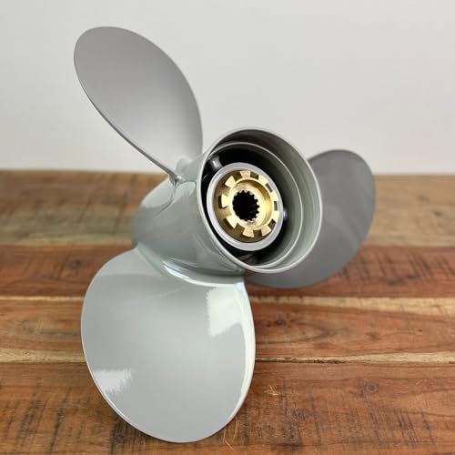 MAGICZEBRA Boot Propeller Aluminium für Honda 60-130 PS Außenborder 13-3/4 x 15 15 Zähne 3 Blatt 58130-ZW1-015AH