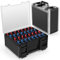 RISOU Sturdy Miniature Figure Storage Carrying Case for Standard Sized Figures - 128 Slot Miniature Figure Box Compatible with 40k,D&D and More.(CASE ONLY)