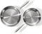 DELARLOCHEF Dreilagige Edelstahl Bratpfanne 24cm,28cm,Edelstahlpfanne Unbeschichtet,Induktions Pfanne,Hocheffiziente und Energieeffiziente Pfannen für Steak,Ei